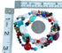 Sterling Silver Multicolor Bead Treasure Necklace SX114673